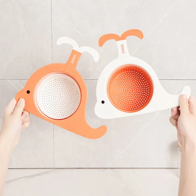 

1Pc Sink Strainer Basket Whale Shape Hanging Kitchen Sink Food Waste Filter Multi-Function Drain Rack Colanders Kitchen Tools