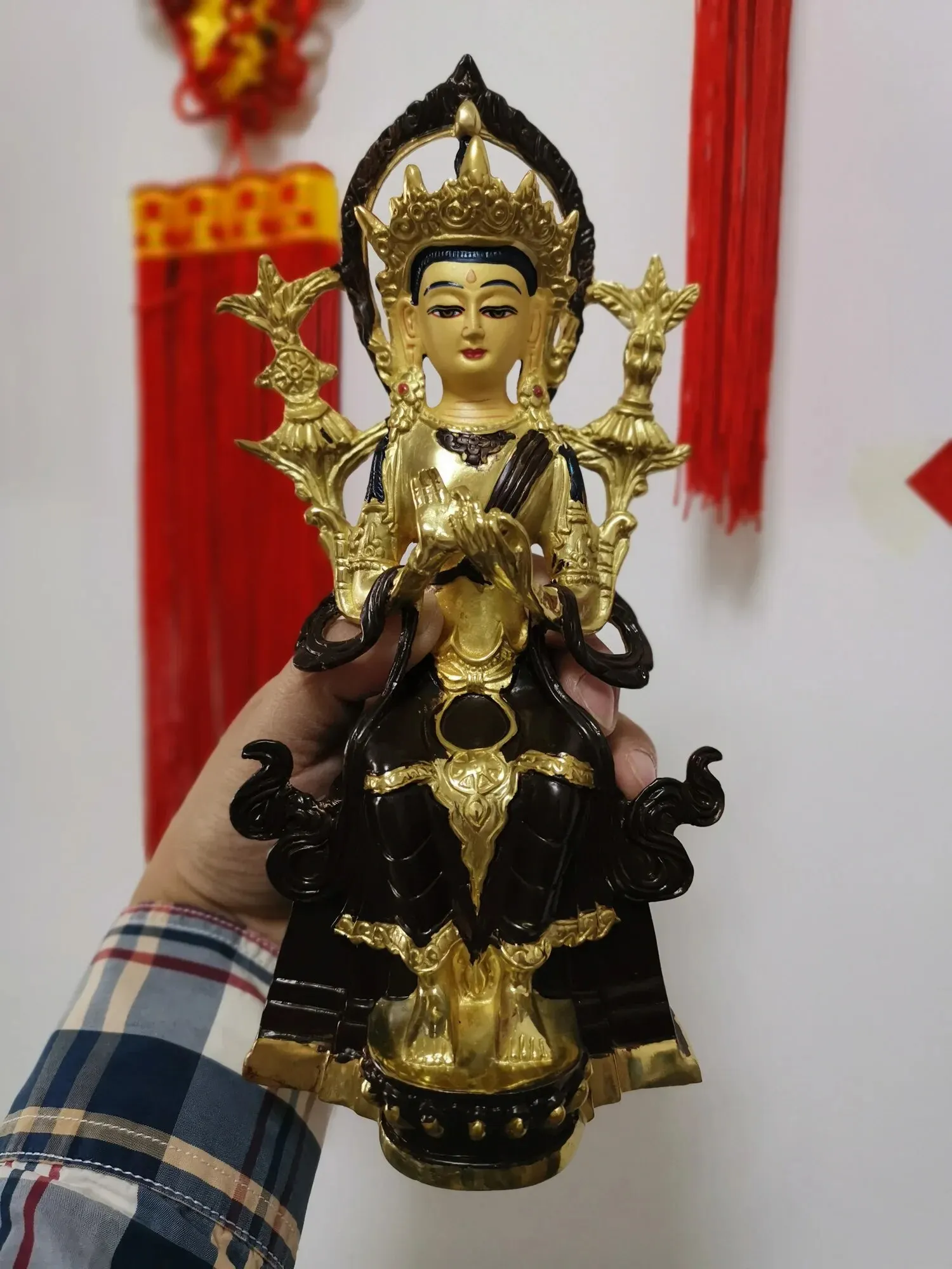 

Большая Азия, Тибет, Непал, статуя Будды, храм, все мощные Будды Maitreya Metteyya, золотое покрытие, статуя Будды, 22 см