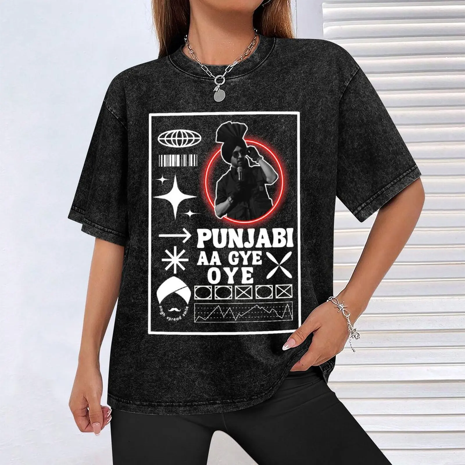 Футболка Punjabi Aa Gye Oye одежда на день Святого Валентина тяжелые весы заготовки