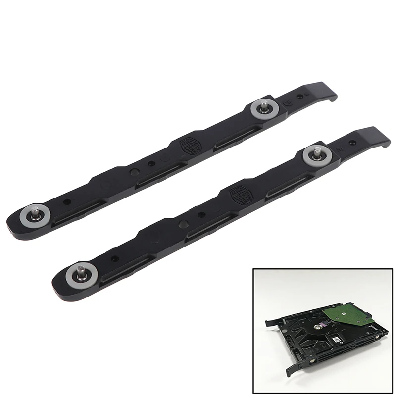 

1pair Black Chassis Hard Drive Mounting Plastic Rails for Cooler Master Desktop Hard Disk Bracket Computer Cooler Mounting Rails