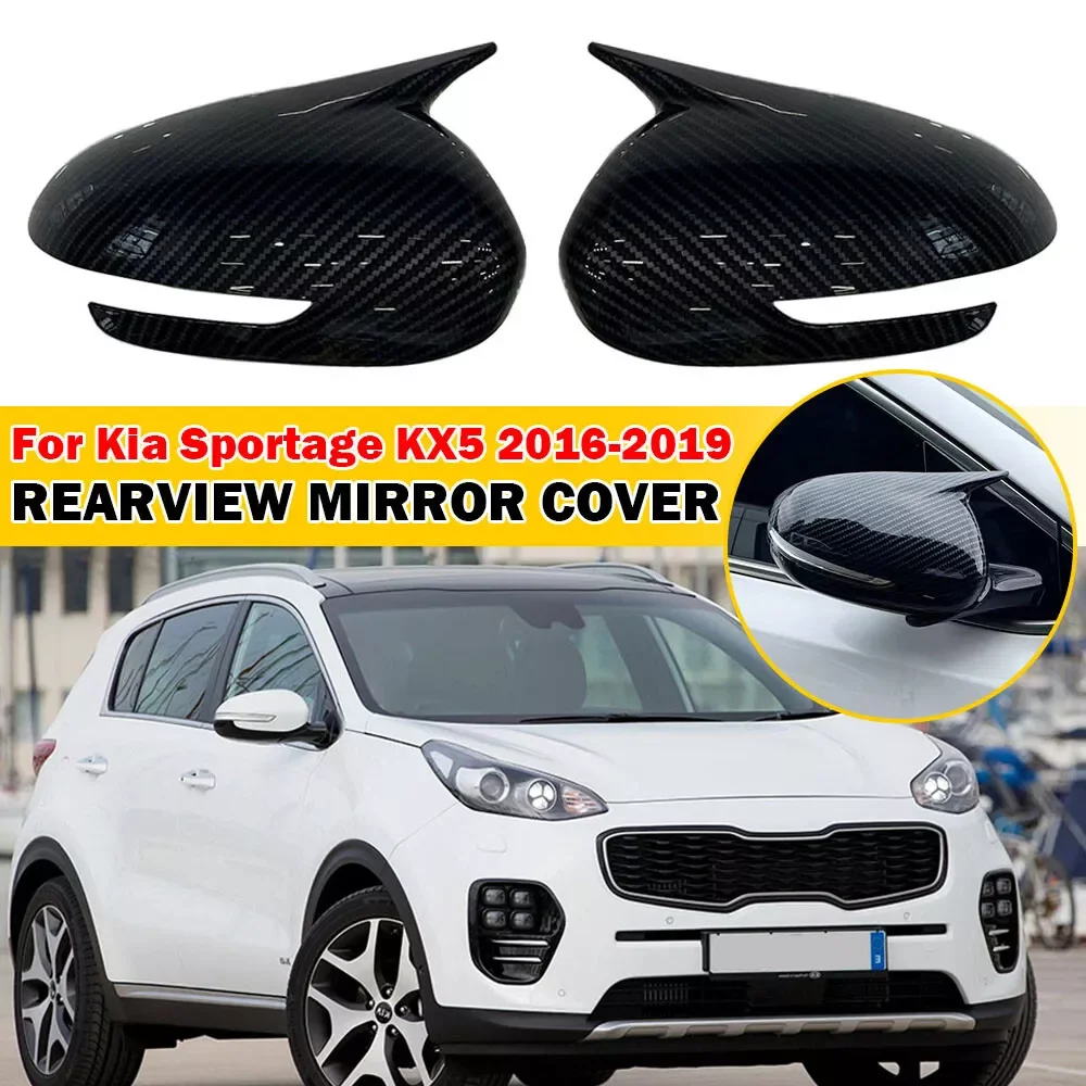 

Для Kia Sportage KX5 2016-2019 Автомобильная наклейка на боковое зеркало заднего вида, крышка крыла, внешняя дверь, чехол заднего вида, отделка из углеродного волокна