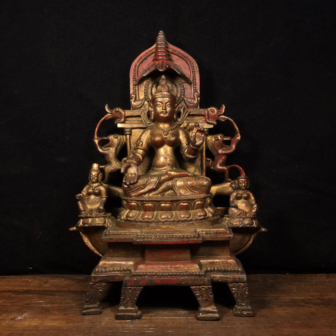 

Коллекция тибетских храмов, бронзовая лампа 11 дюймов, для Северной версии, десять тысяч буданов, для поклонения в городские дома