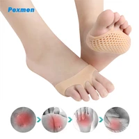 pexmen 2pcs metatarsal pads ball of foot cushions soft gel breathable forefoot pads mortons neuroma callus foot pain relief