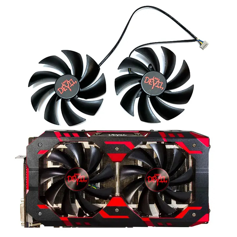 95 мм PLA09215S12H Новый охлаждающий вентилятор для видеокарты POWERCOLOR RX580 590 Red Devil Golden Sample