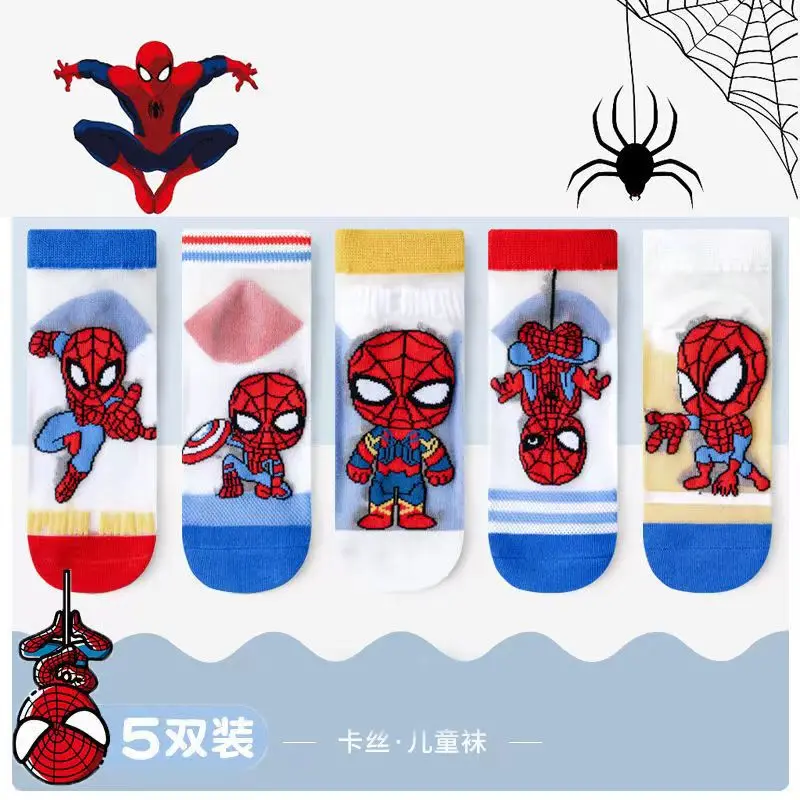 

5 Pairs/lot 0-12Y Children Ultrathin Mesh Socks Baby Boys Girls Summer Cute Cotton Breathable Thin Soft Boat Socks Kids Socks