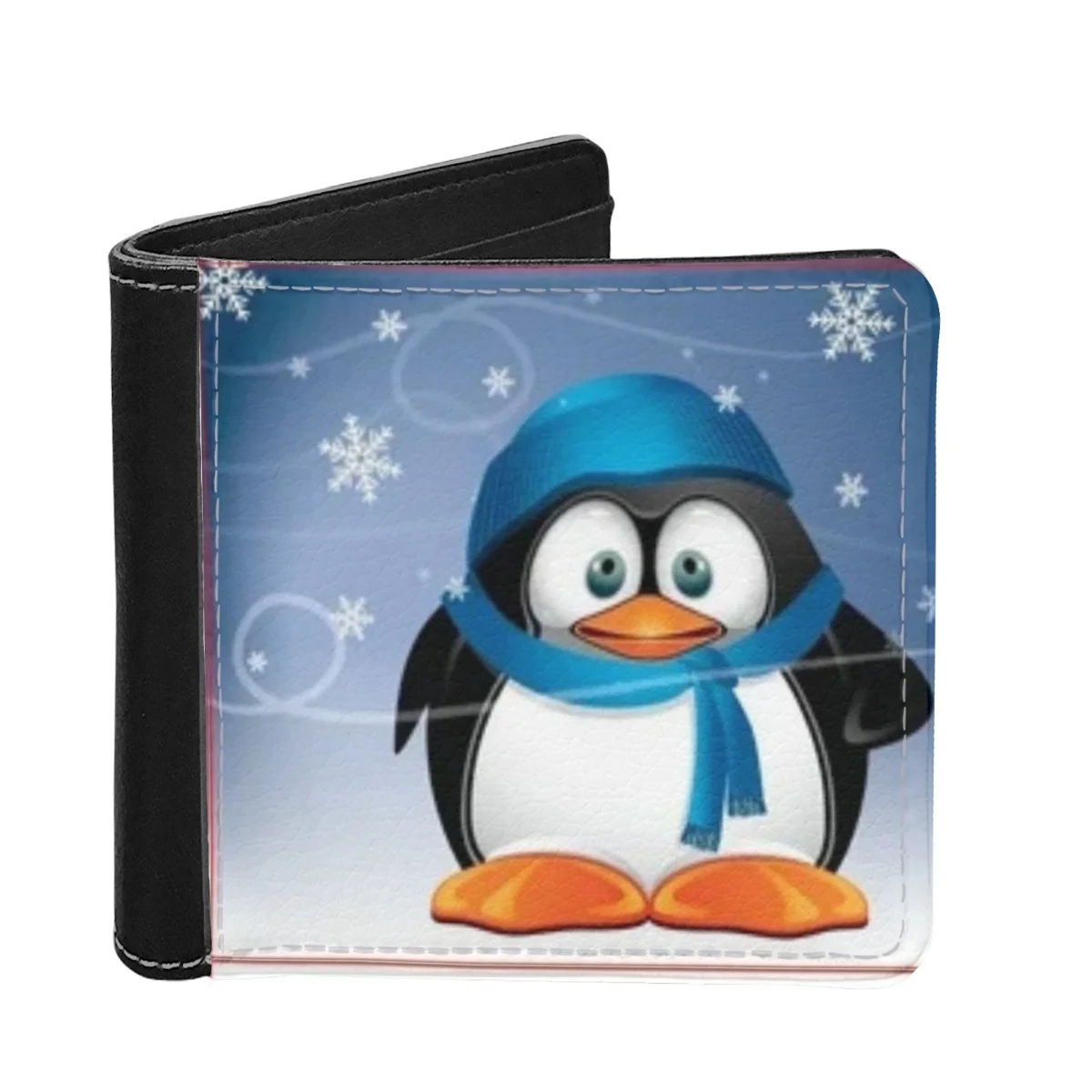 

Cute Penguin Print Small Purse Hot Custom Design Portable Women’s Money Bag for Male Kawaii Cartoon Durable Fold Female Wallet