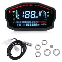 universal motorcycle odometer gauge led lcd digital speedometer gauge tachometer instrument digital motorcycle meter