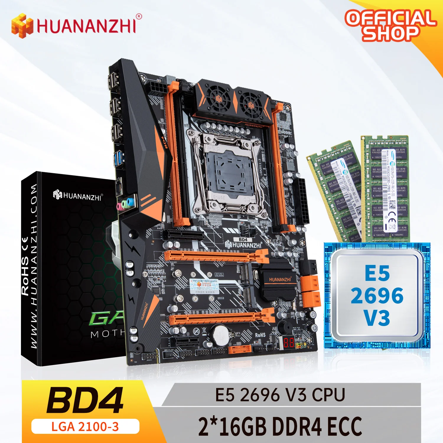 HUANANZHI X99 BD4/XEON E5-2696v3/2*16Gb DDR4