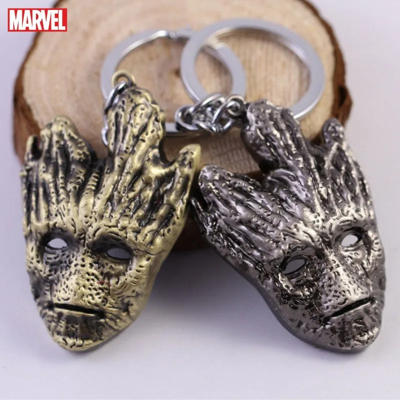 Marvel Guardians of the Galaxy Groot креативная форма маски металлический брелок подвесная