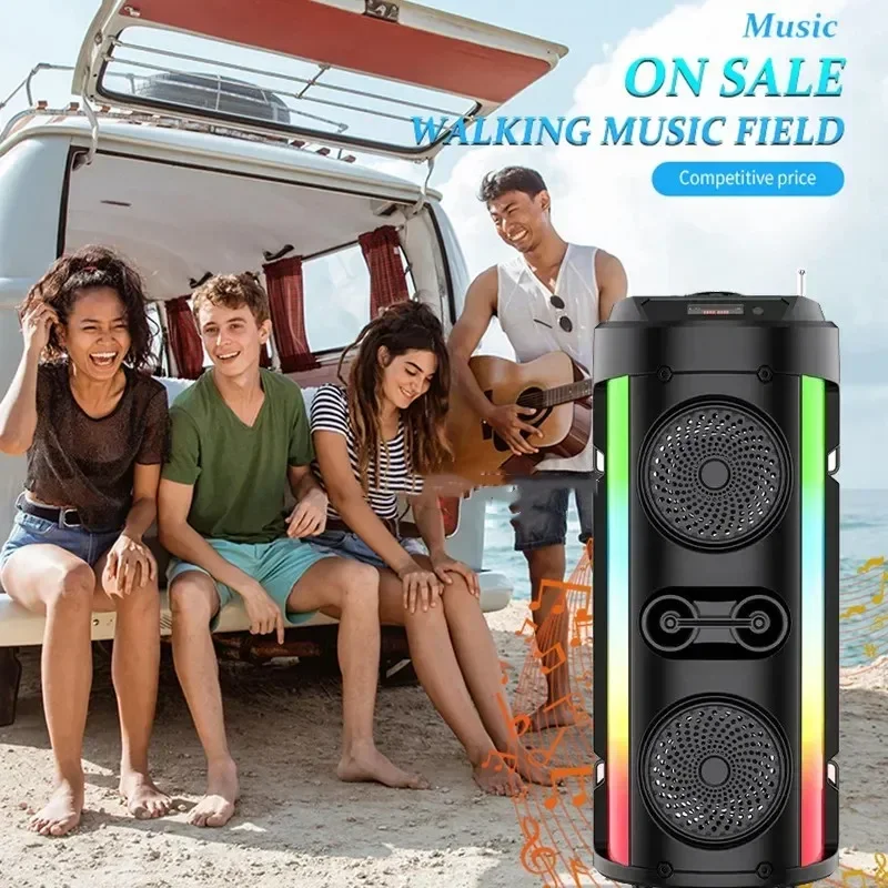 Колонка для караоке Bluetooth колонка с подсветкой