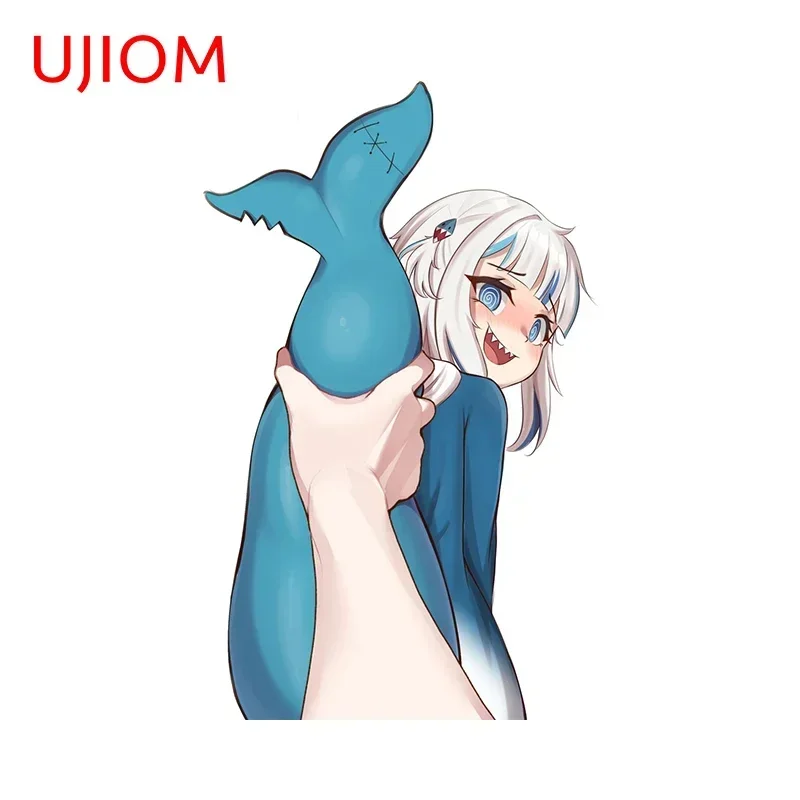 UJIOM 13 см × 8 Hololive Gawr Gura Kawaii стильные наклейки на стену захватывающие толстый хвост