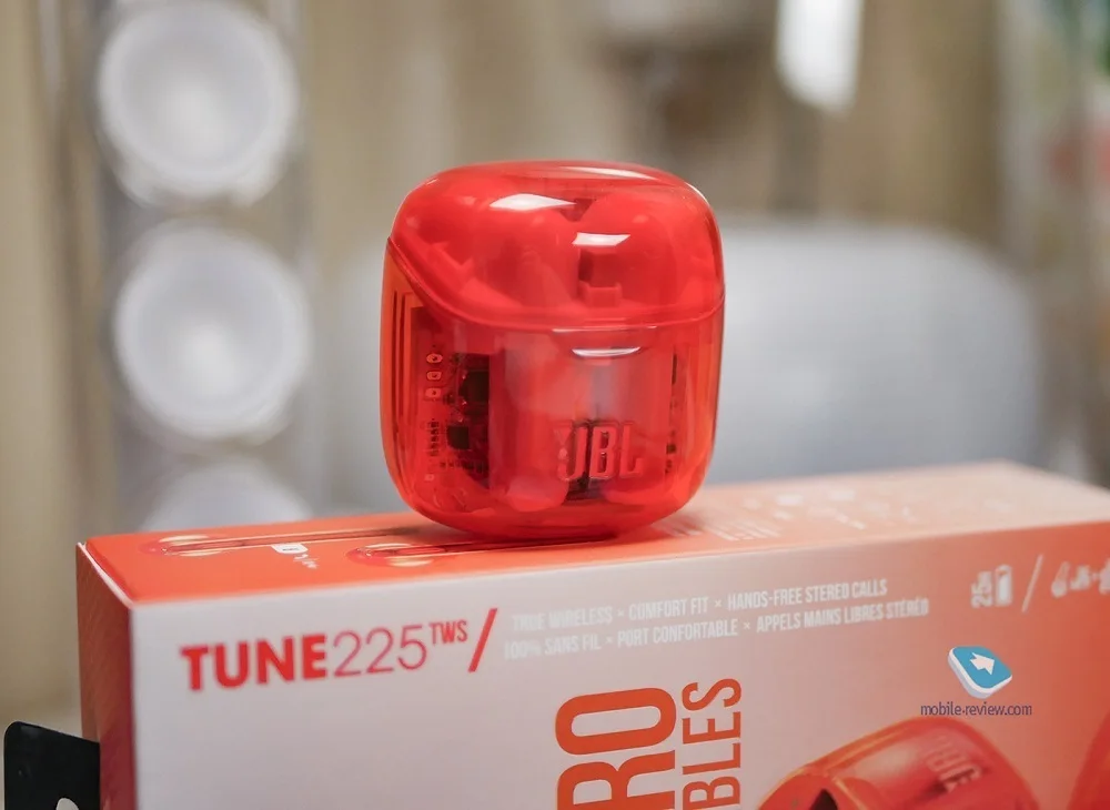 Наушники беспроводные с микрофоном JBL Tune 225TWS Ghost Edition orange |