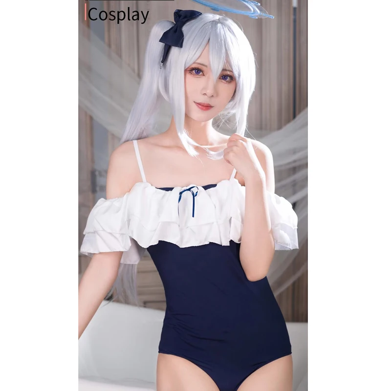 Игровой голубой архив Tsukiyuki Miyako костюмы для косплея милый женский купальник с