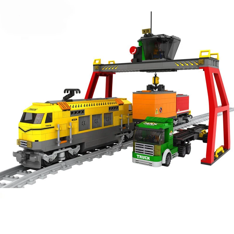 

Набор строительных блоков AUSINI 25004, модель поезда, Просвечивающая модель, DIY строительные блоки, кирпичи, игрушки для детей, подарок