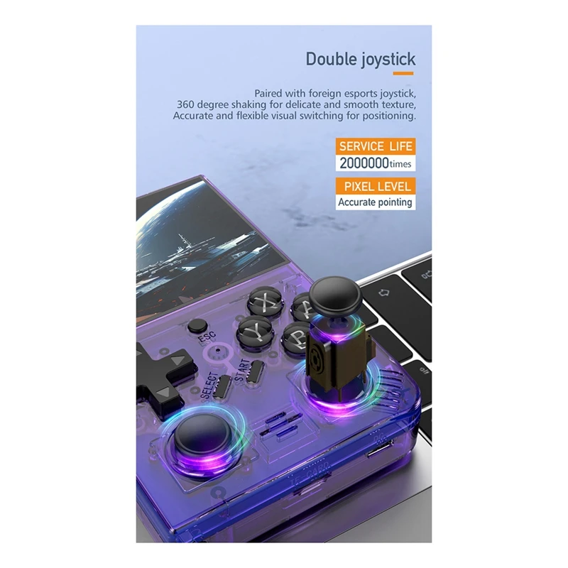 R35plus Ретро игровая консоль 128G 20 000+игр 3 5-дюймовый IPS-экран Портативная Система Linux