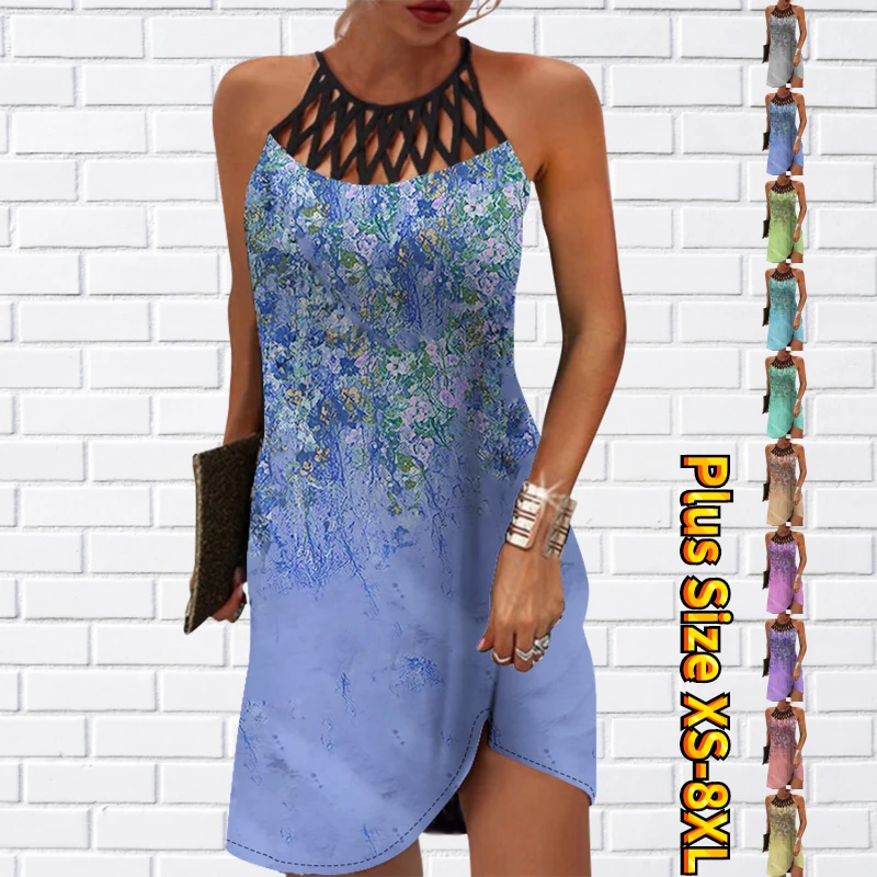 

Женская винтажная элегантная юбка, юбка до колена с круглым вырезом, летняя юбка без рукавов, облегающая юбка с принтом, новый дизайн