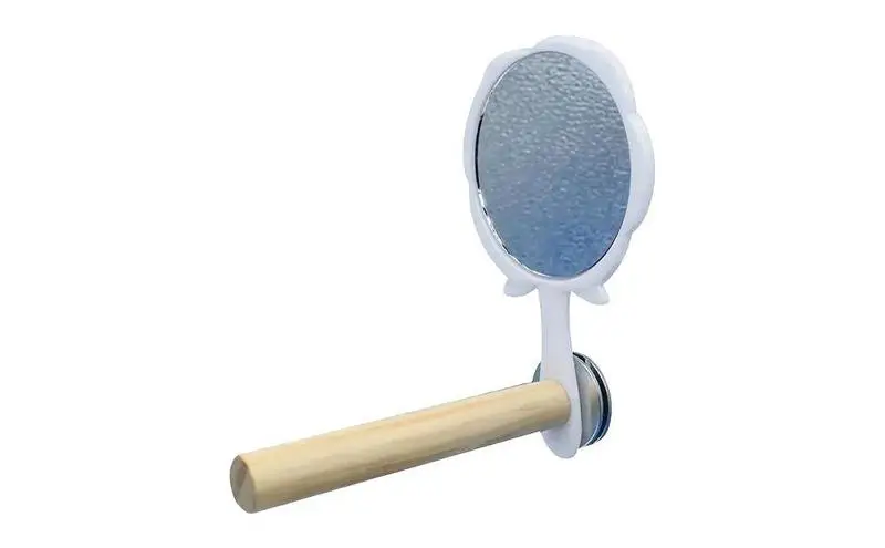 

Bird Mirror With Perch Parrot Bird Mirror Toys bird Cage Decoration Interactive Cockatiel Toy Mirror Cage Mirrors for small bird