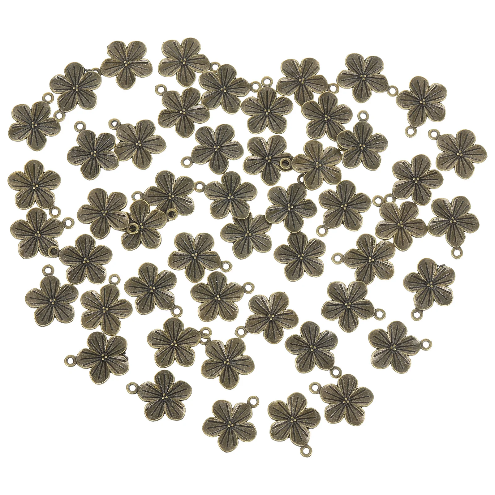 

50 Pcs Unique Flower Charms Choker Pendant Jewelry Making DIY Necklace Zinc Alloy Bracelets
