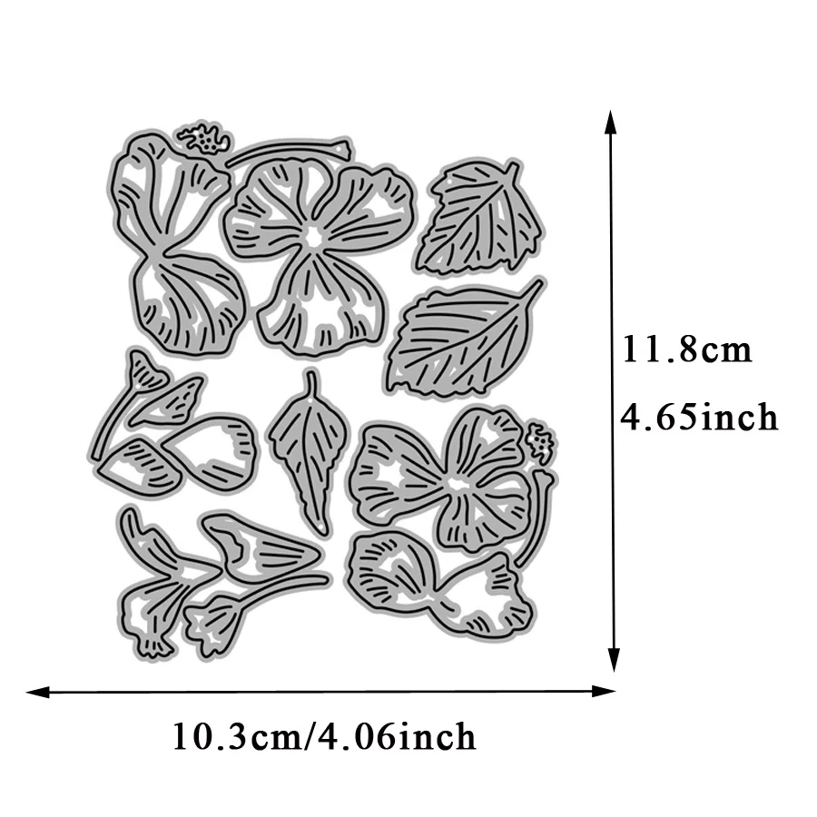 2023 AliliArts металлические Вырубные штампы растительные Гибискус Сделай Сам