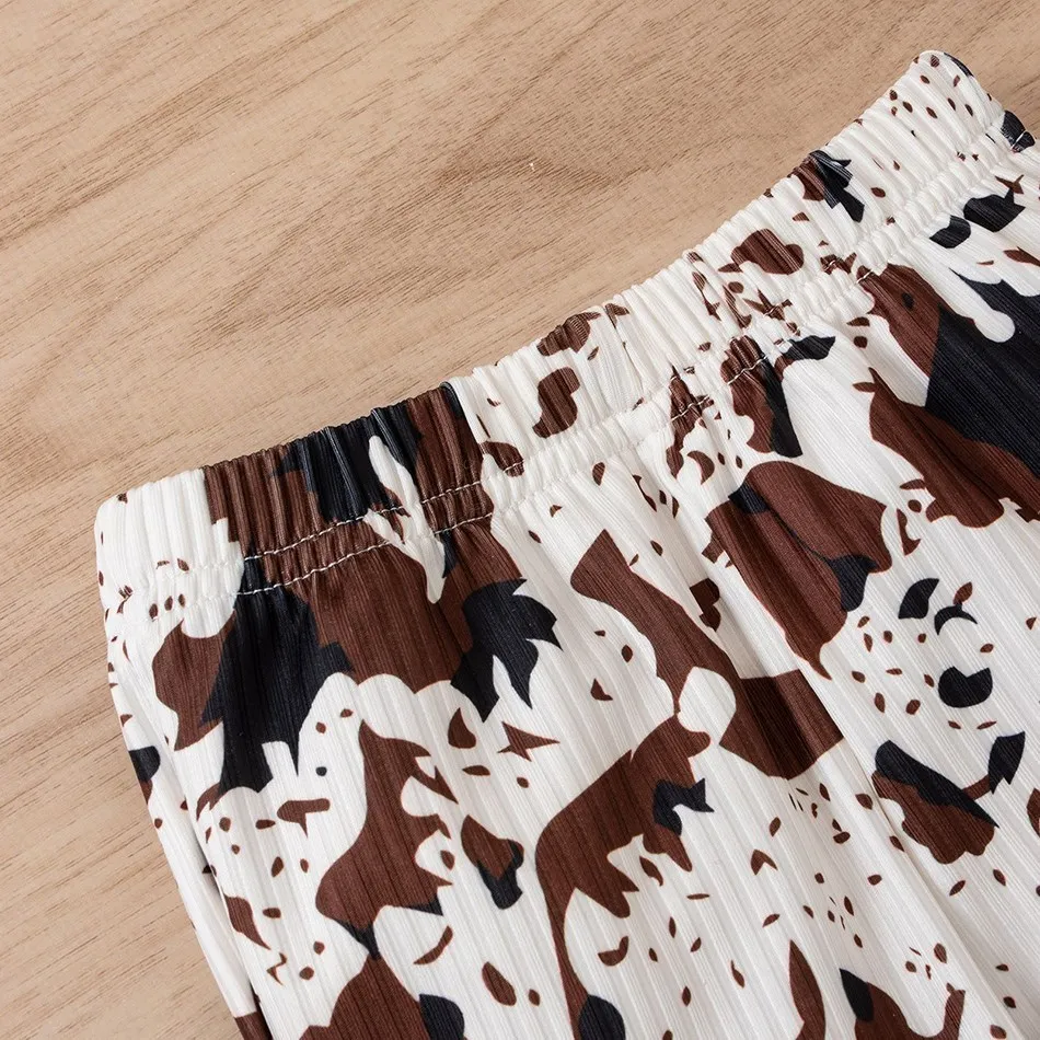 Kids Cotton Clothing Sets New Summer Girls Print Outfits Casual Clothes Baby Girl Cool Clothes Fashion Children Suits 2-6Y