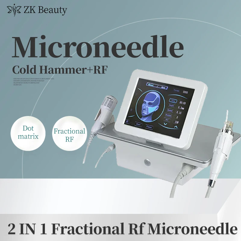 

Professional 2 in 1 Fractional Rf Microneedle With Cold Hammer Skin Tightening Acne Scar Removal Beauty Machine