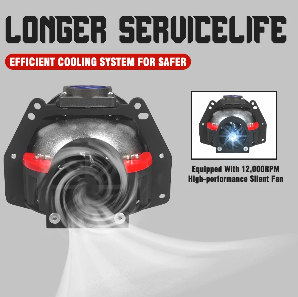 Лазерная фара Carolin с двумя линзами светодиодная автомобильная прямым лучом