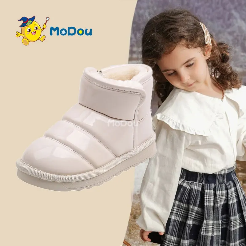 

Mo Dou Children's Shoes Winter 2022 New Korean Style Children's Cotton Shoes Fashion Caterpillar Girls' Snow Boots Comfortable
