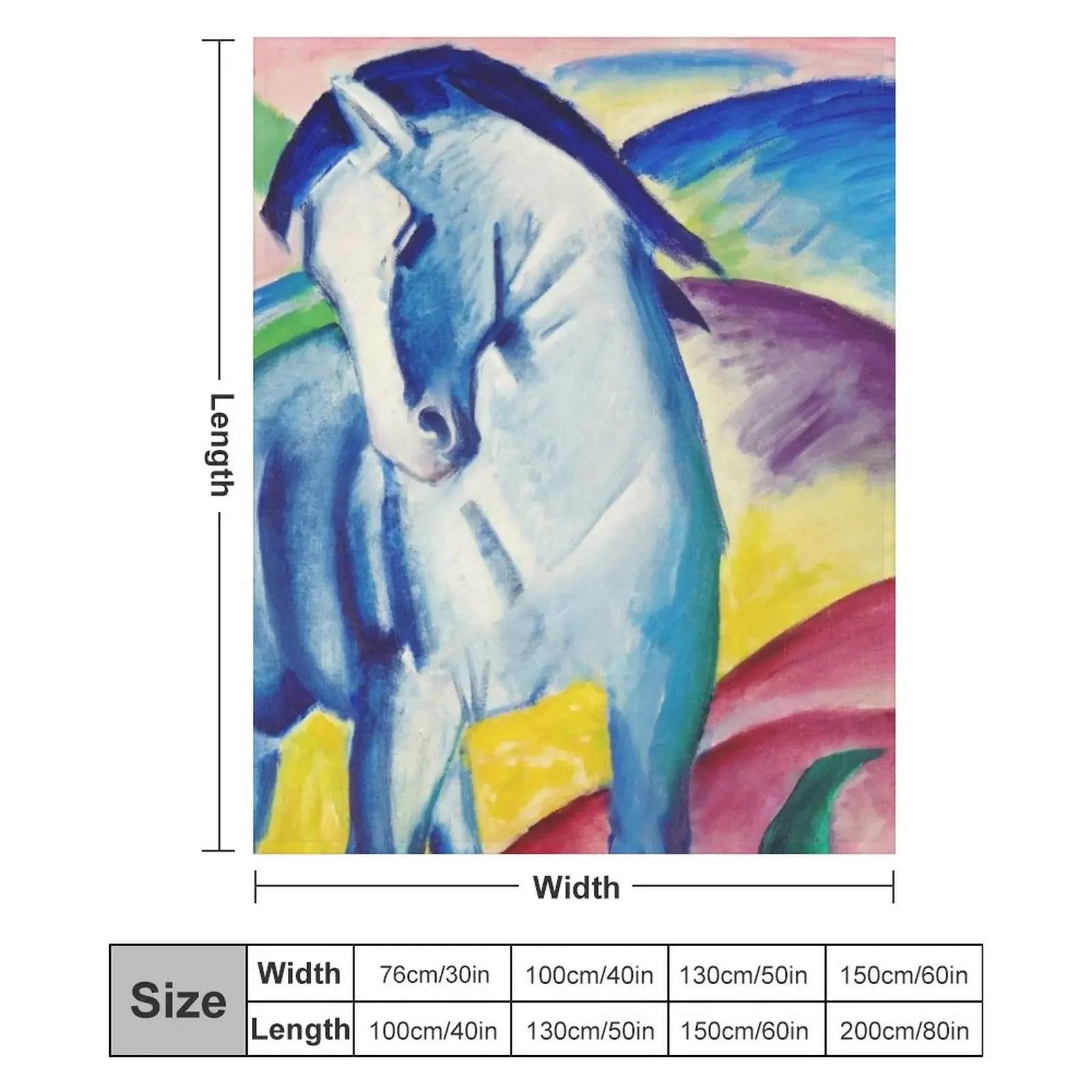 Франц Марк Плед с синей лошадью для детей