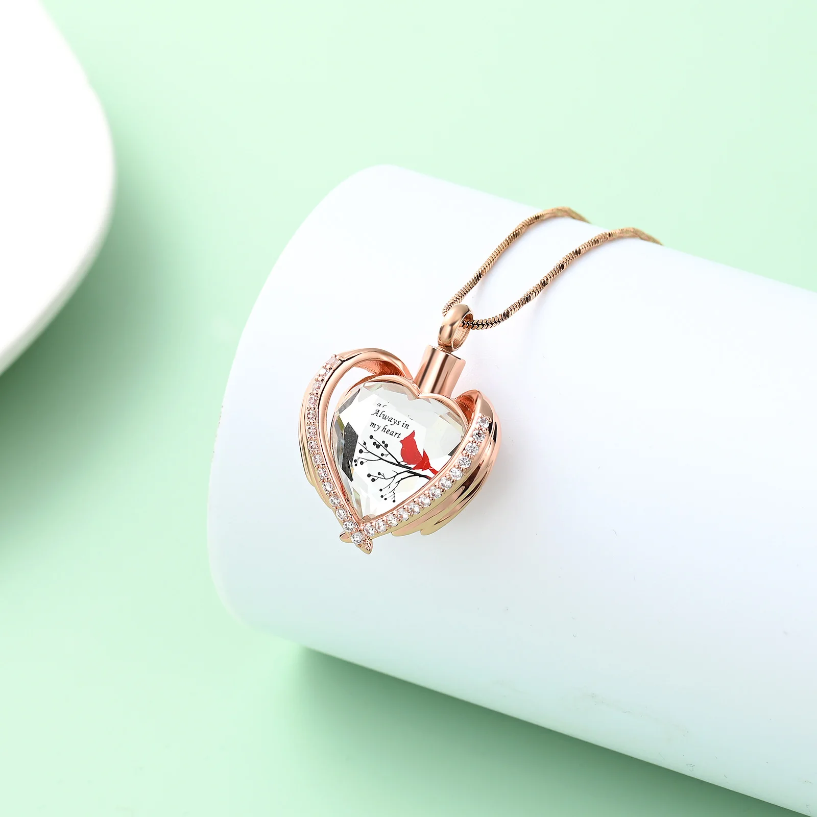 Украшения для кремации всегда в моем сердце красная кардинавская урна женщин