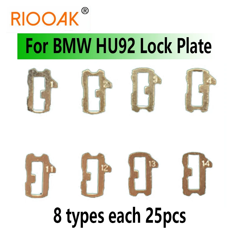 

200pcs/lot 8 Types HU92 Car Lock Reed Plate For BMW Auto Locking Plate Brass Material Repair Accessaries Kit 10pcs+ Spring