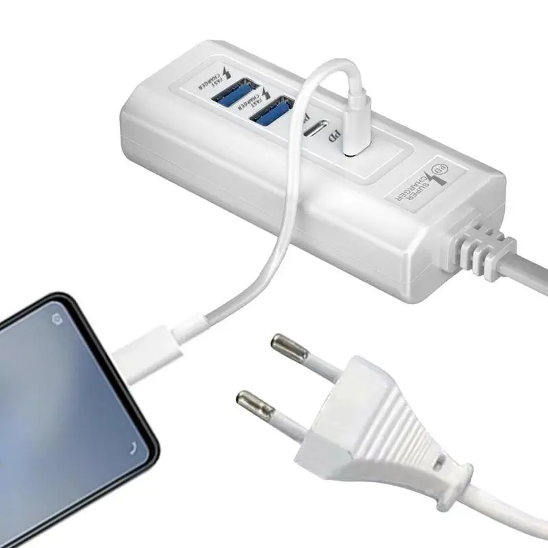 

Розетка-удлинитель сетевая дорожная с несколькими портами и USB-портами