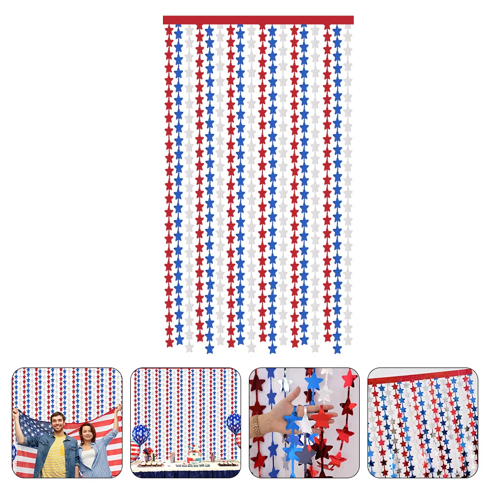 

Independence Day Adornment Festival Background Adorn Independence Day Rain Curtain for Home Decor Hotel