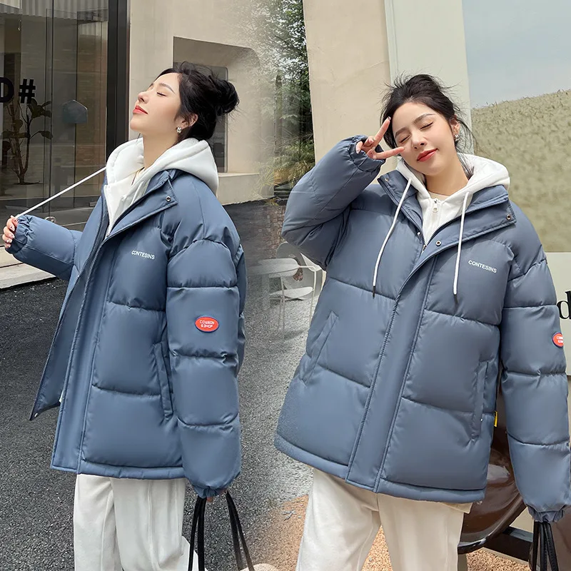 2022 Winter Women Oversized Parkas Coat Fashion Solid Thick Warm Hooded padded Coat Casual Winter Outwear Jacket parkas
