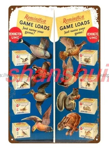Наклейки на кухонные стены REMINGTON UMC GAME LOADS металлическая жестяная вывеска SHANSUI