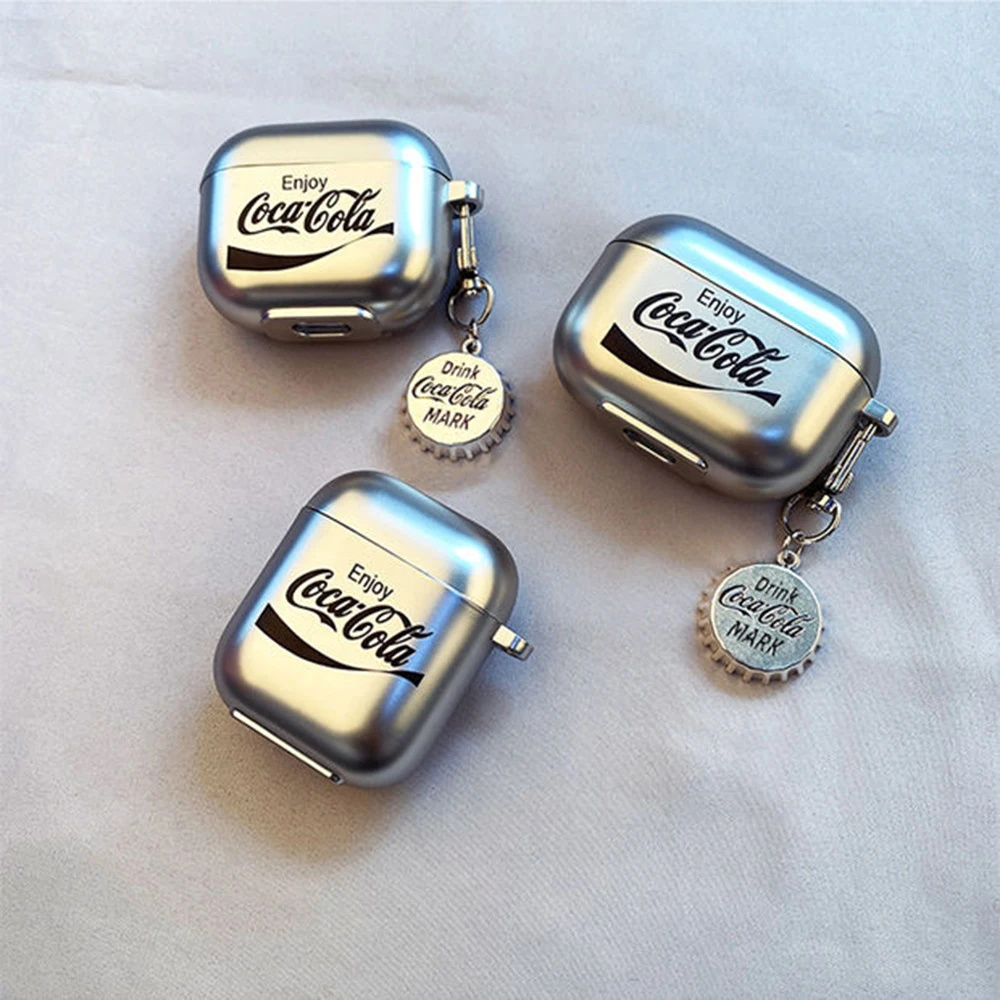 

Funny Cola Drink Earphone Case For Apple AirPods 1 2 3 Pro Capa Air Pods Drop Protection Cover For iPhone Bluetooth Earbuds