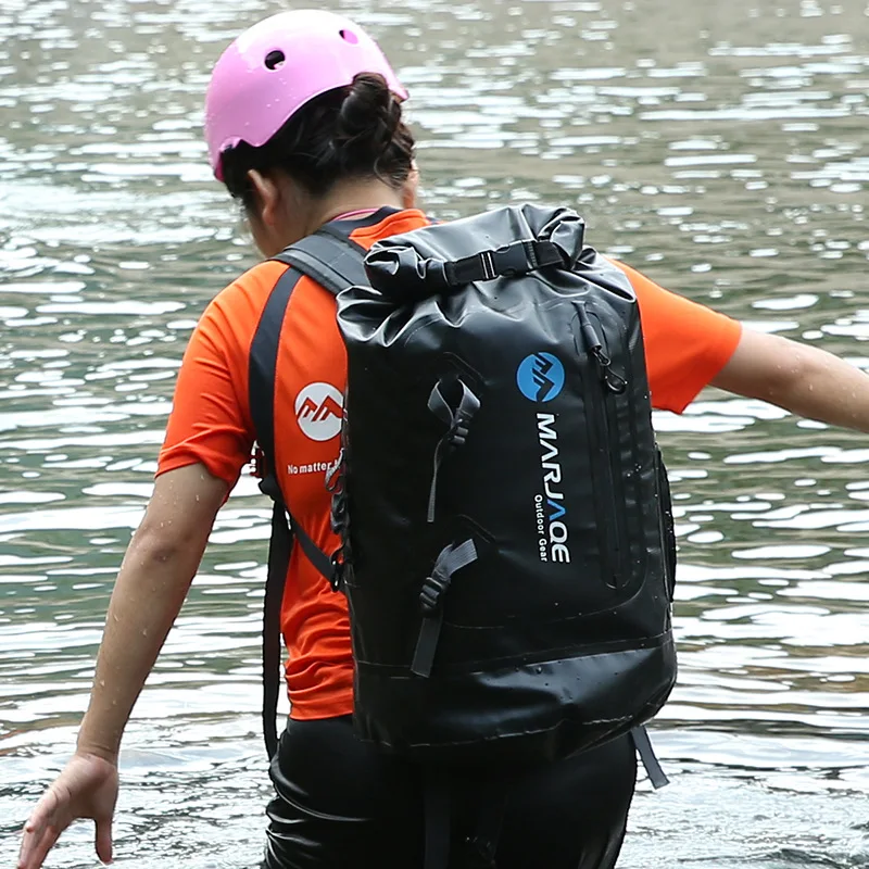 30L PVC Waterproof Dry Diving Backpack Hermetic Duffel Rafting Swim Sports Outdoor Camping Watertight Drybag River Trekking Bag