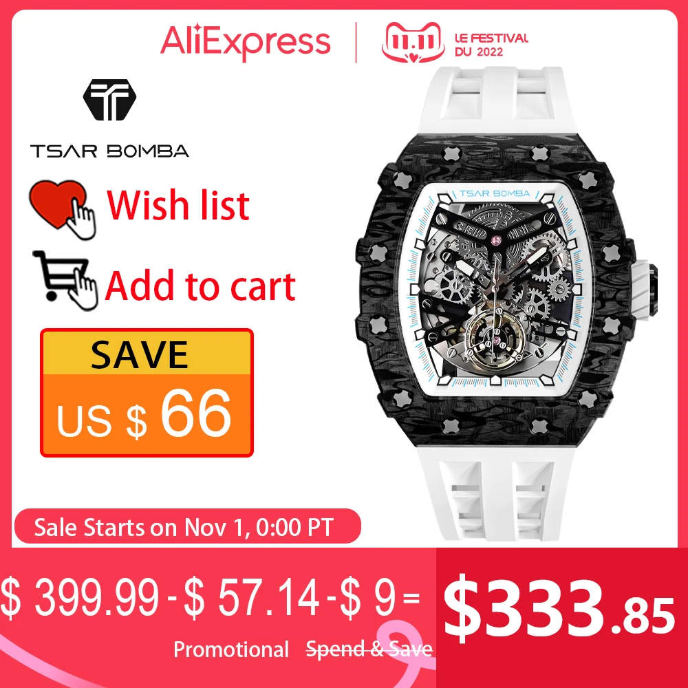 Купить Часы-скелетоны Мужские механические, водонепроницаемые, с автоподзаводом