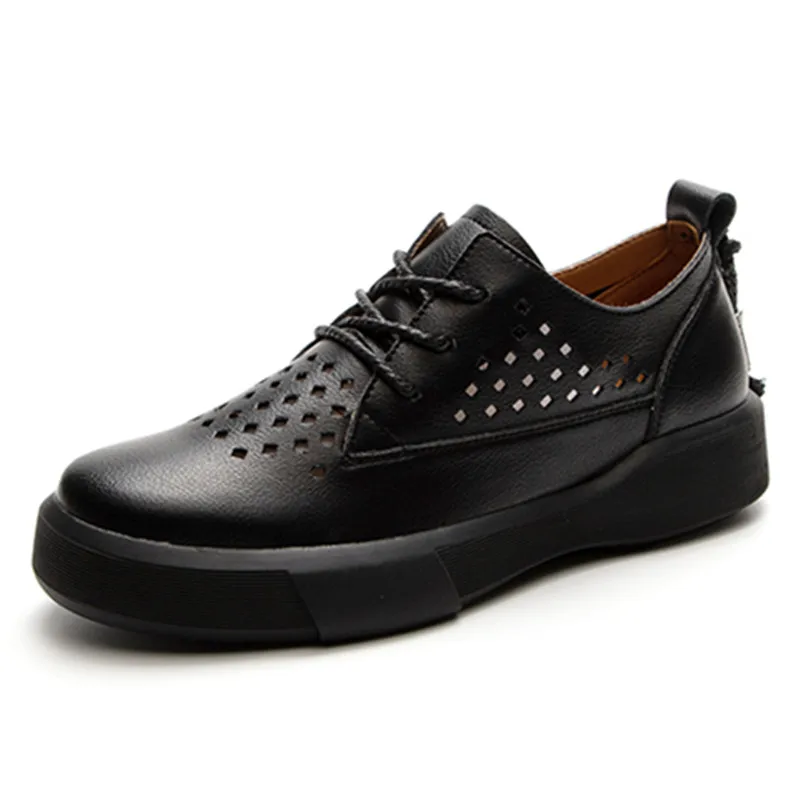 2023 Spring, Summer And Autumn New Retro Female Hollow Flat Bottom Big Yards Single Shoes Students Hundred With British