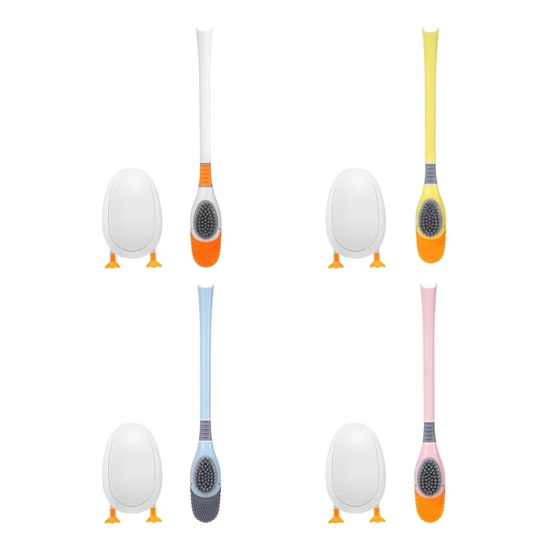 

Toilet Brush Toilet Bowl Brush Durable Brush Head Bristles Deep Cleaning Non-Slip Long Handle Toilet Brush and Holder E7CB