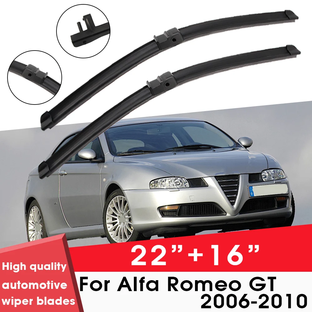 

Car Wiper Blade Blades For Alfa Romeo GT 2006-2010 22"+ 16" Windshield Windscreen Clean Naturl Rubber Cars Wipers Accessories
