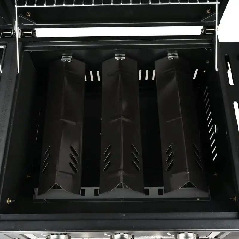 

Fuel Gas & Charcoal Combo Grill, Black with Stainless