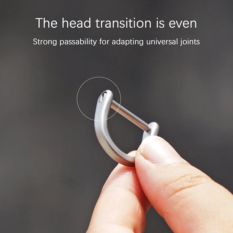 Титановое D-кольцо для ключей U-образное кольцо застежка-подкова автомобильного