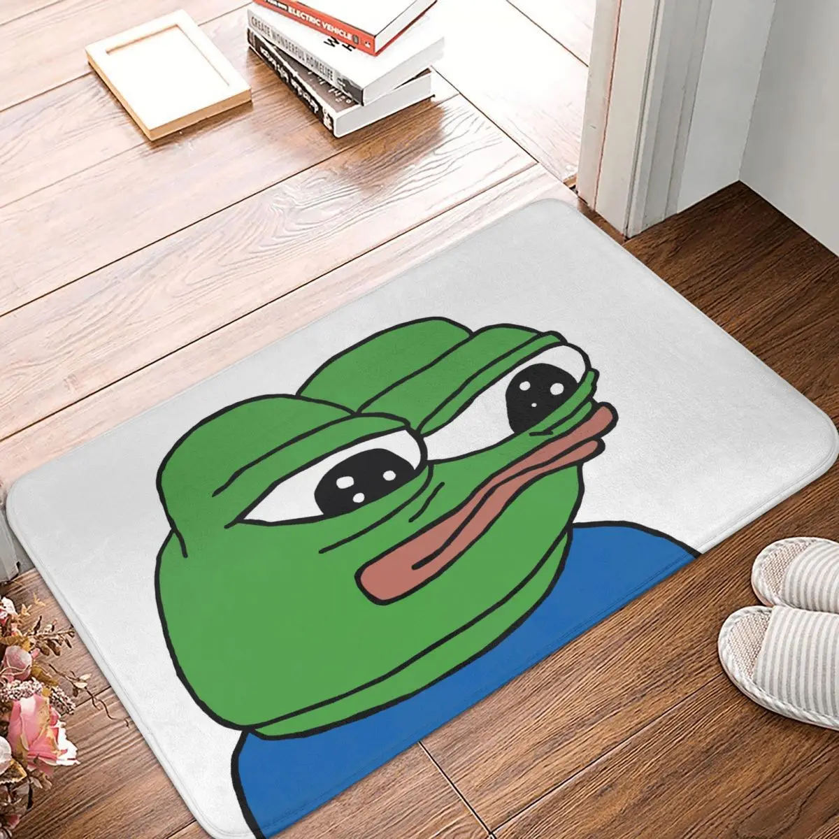 

Противоскользящий ковер Pe с зеленой лягушкой, Придверный коврик, коврик для гостиной, кухни, декоративный ковер для входной двери