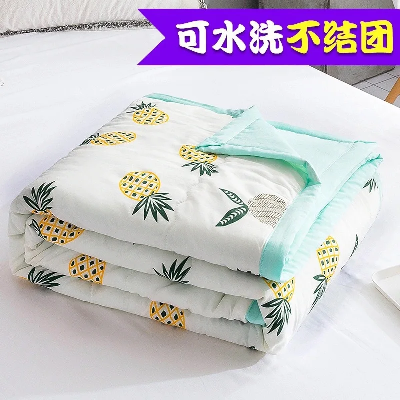 

1Pcs Washable Cotton Summer Quilts Lightweight Duvet Insert Cooling Blanket All Season Soft Microfiber Comforters for Kids Adult