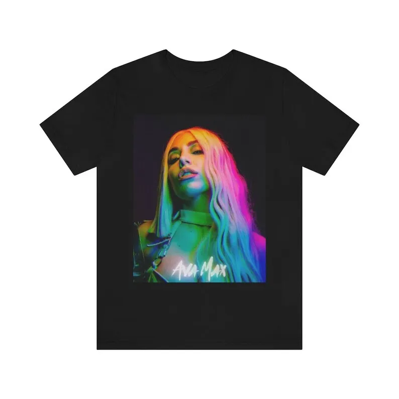 

Ava Max Aesthetic Premium men Crew Neck Minimalist T-Shirt Music Shirt Music Gift Birthday Gift Pop music