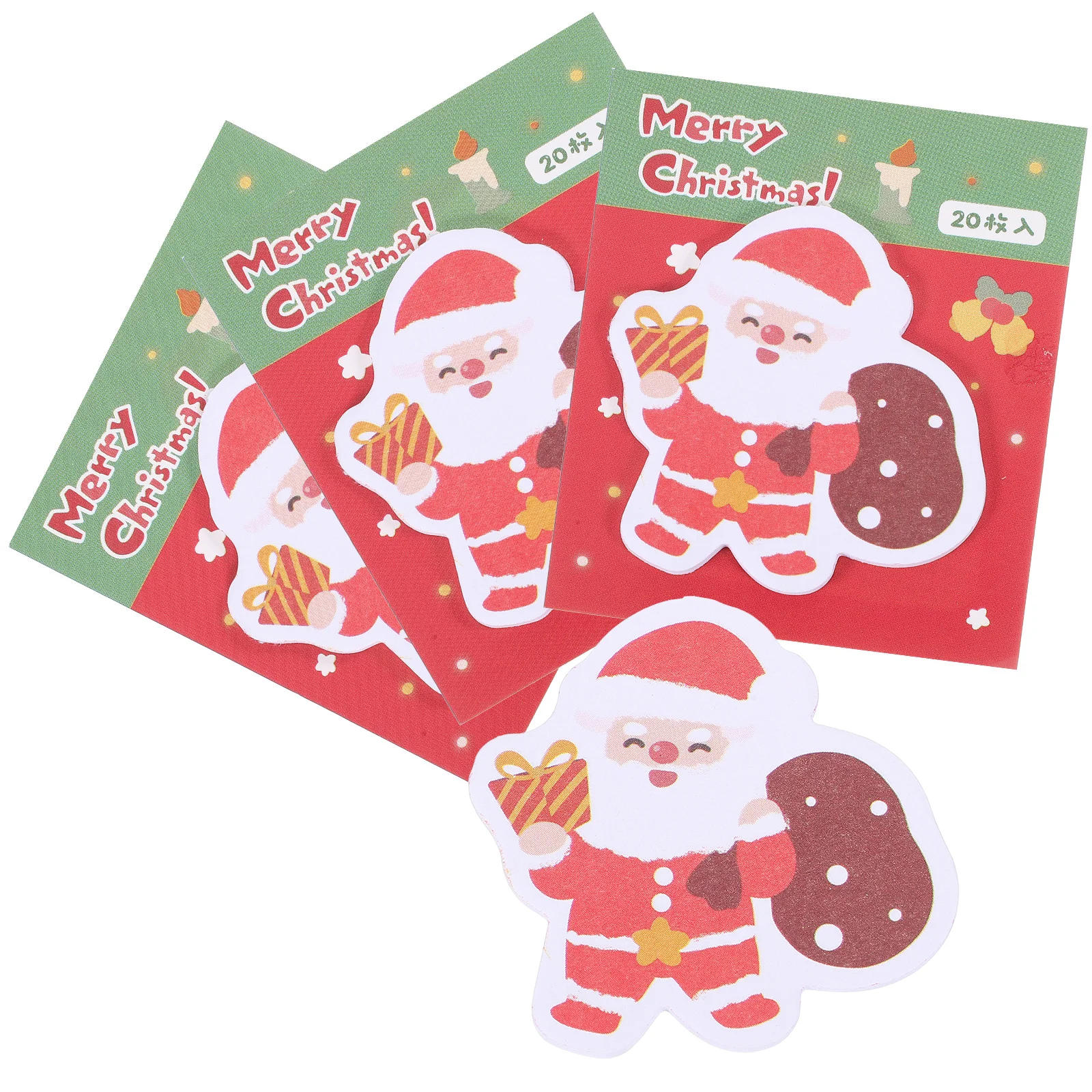 

4 Books of Cartoon Design Memo Pads Unique Christmas Note Stickers Reminding Note Paper