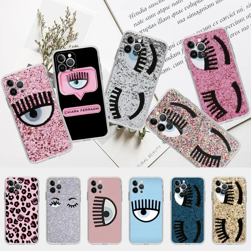 

Hot Ferragnies Eyes Chiara Phone Case Silicone Soft for iphone 14 13 12 11 Pro Mini XS MAX 8 7 6 Plus X XS XR Cover