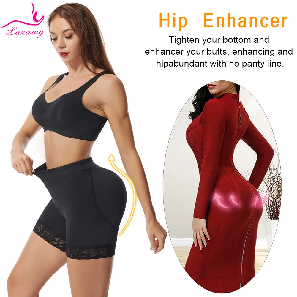 LAZAWG Butt Lifter Shapewear for Women Tummy Control Panties Mid Waist Booty Lift Shorts Butt Enhancer Underwear Body Shaper