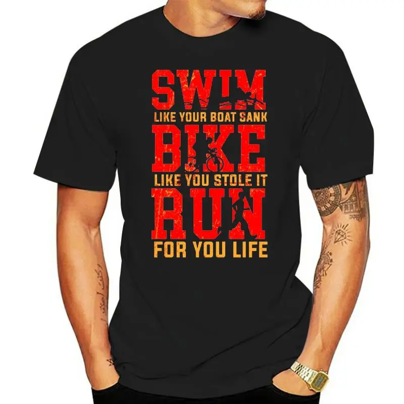 

Новинка, футболка для триатлона, плавания, велосипеда, бега для вашей жизни, модная уличная одежда, футболка из чистого хлопка, женская футболка