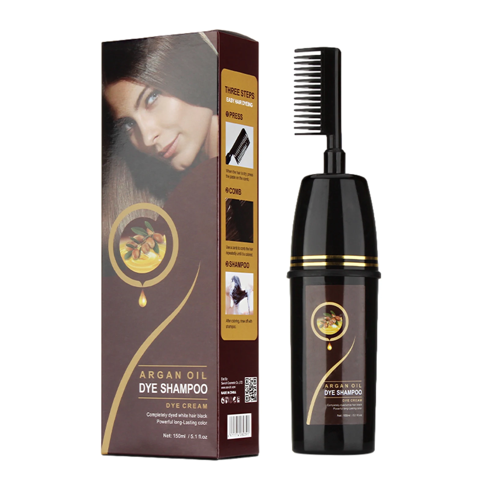 

Black Hair Dye Natural Black Hair Coloring Cream Kit For Women Men Gray Coverage Dedicated Darkening Hair Coloring